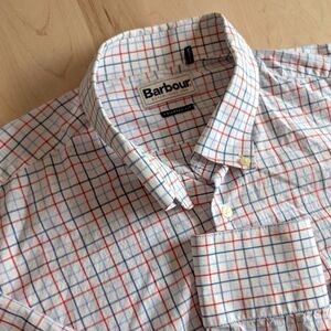 🇬🇧BARBOUR Men's Checkered Shirt - Red, Blue, White